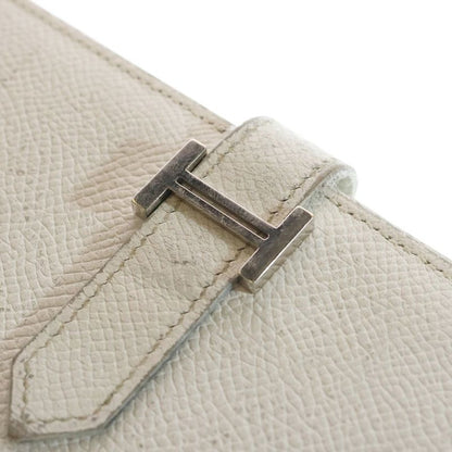 HERMES Bearn Souffle Long Wallet Long Wallet Card Case Silver Hardware K