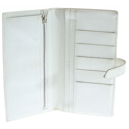 HERMES Bearn Souffle Long Wallet Long Wallet Card Case Silver Hardware K