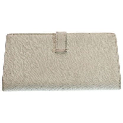 HERMES Bearn Souffle Long Wallet Long Wallet Card Case Silver Hardware K