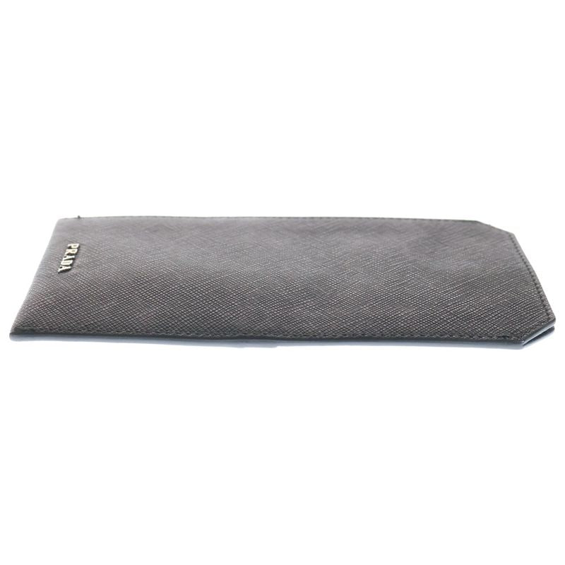PRADA Sapphire Leather Travel Case Card Case Black 2zh004