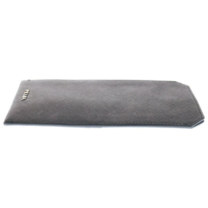 PRADA Sapphire Leather Travel Case Card Case Black 2zh004