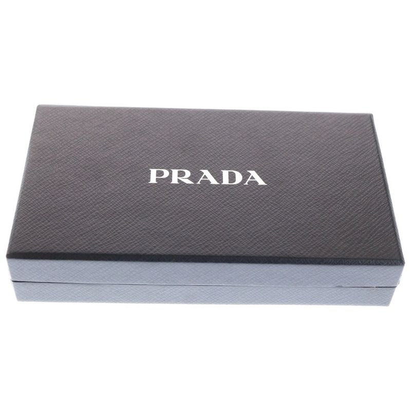PRADA Sapphire Leather Travel Case Card Case Black 2zh004