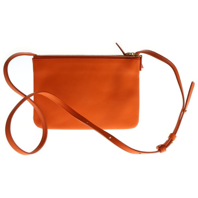 CELINE Trio Leather Shoulder Bag Orange 165113eta.20bq