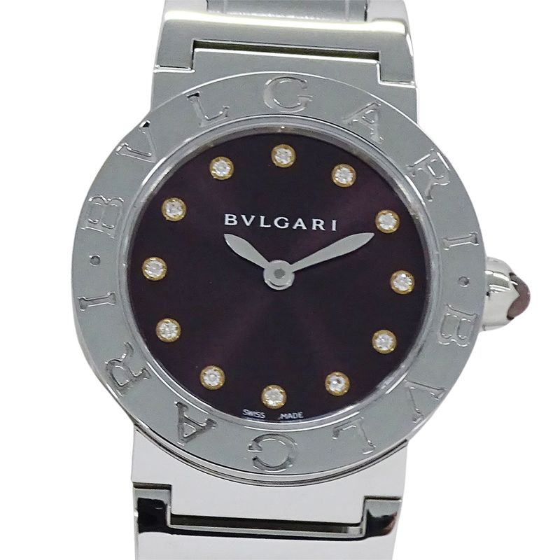 BVLGARI BVLGARI Watch Ladies Brand BVLGARI 12P Diamond Quartz QZ Stainless