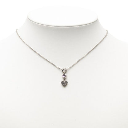 GUCCI Heart Studs Pendant Necklace Sv925 Silver Women's GUCCI