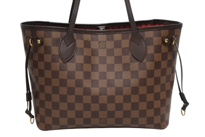 Louis Vuitton Handbag Neverfull PM Damier Ebene Canvas Brown — view 2