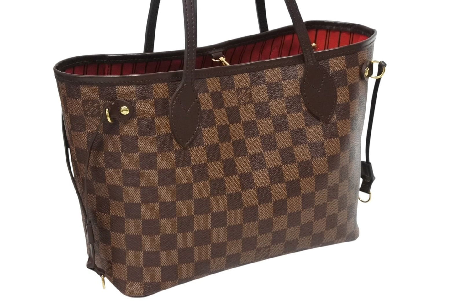 Louis Vuitton Handbag Neverfull PM Damier Ebene Canvas Brown — view 4