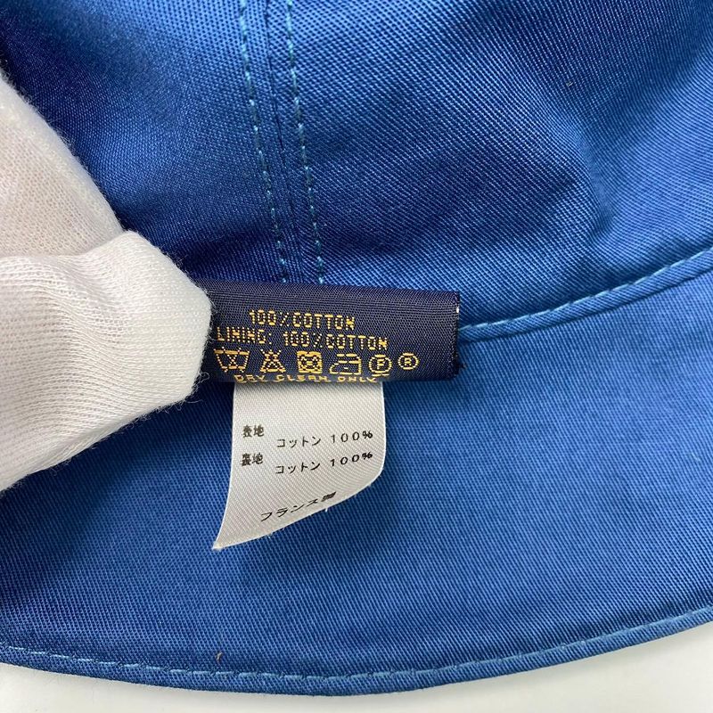 Louis Vuitton Bonnet Monogram Essential Reversible Cotton Bucket Hat 60 Blue