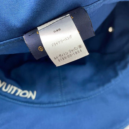 Louis Vuitton Bonnet Monogram Essential Reversible Cotton Bucket Hat 60 Blue
