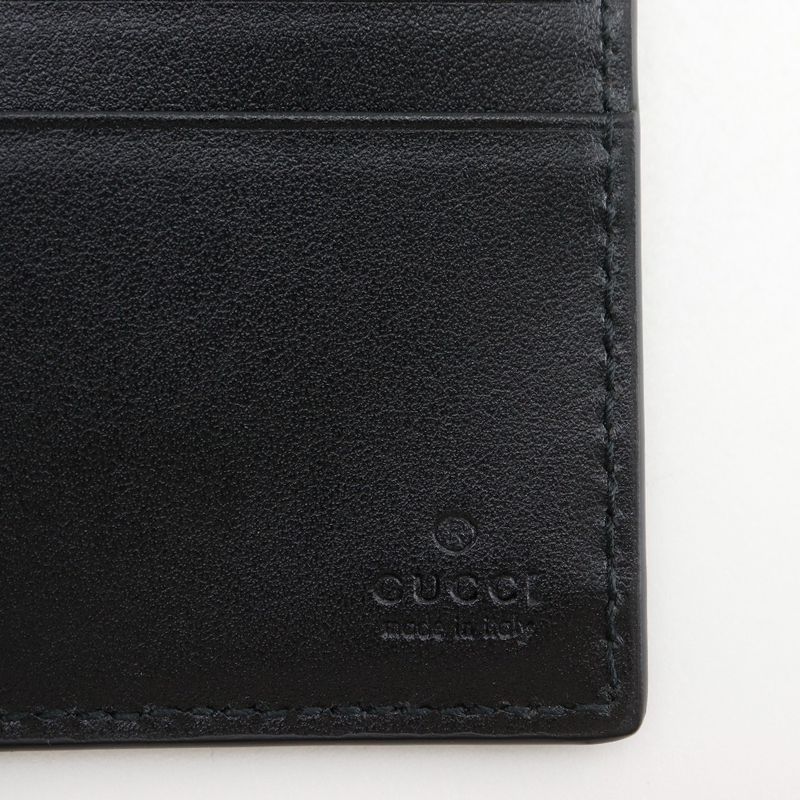 GUCCI GG Embossed Bifold 625559 Cuff Black Men's Billfold