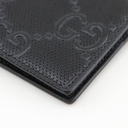GUCCI GG Embossed Bifold 625559 Cuff Black Men's Billfold