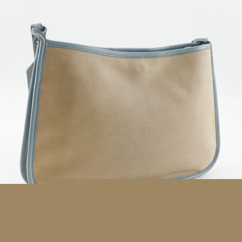 FENDI FF 8bt084 Canvas Beige Light Blue Ladies Shoulder Bag