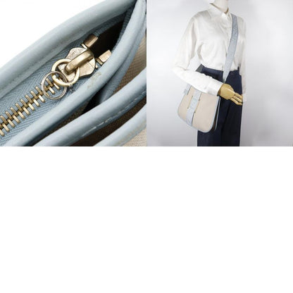 FENDI FF 8bt084 Canvas Beige Light Blue Ladies Shoulder Bag