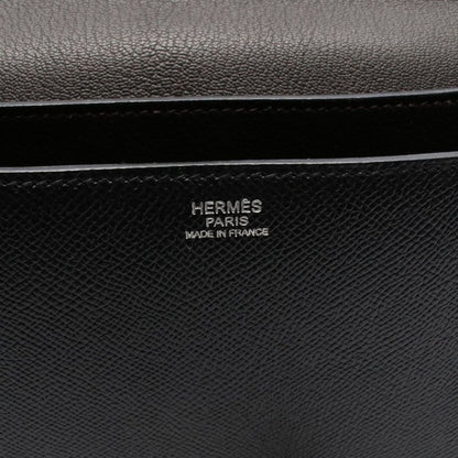 HERMES Shoulder Bag Iriko Elan 32 Black Leather Shoulder Bag Black Ladies Used A