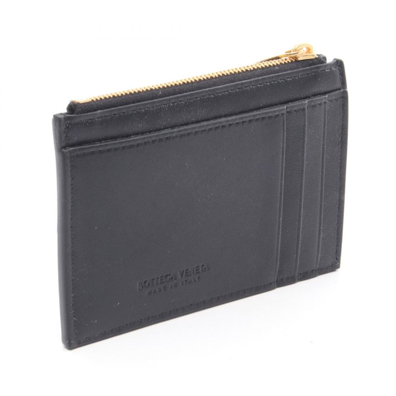 BOTTEGA VENETA Coin Case Cassette 765460vcqc48425 Black Leather Card Case Ladies