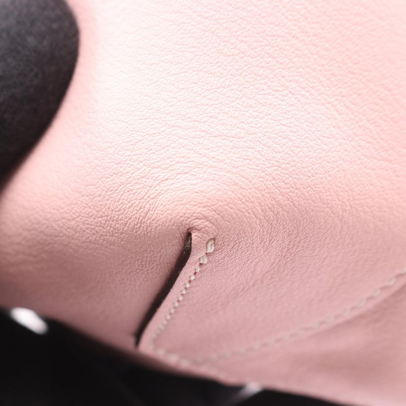 HERMES Tote Bag Neo Double Sens 35 Rose Sakura Ebenne Leather Neo-double Sens