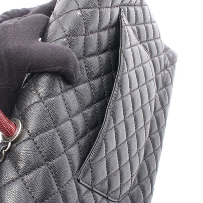CHANEL Handbag Matelasse Coco Handle Black Caviar Skin (grained Cuff) Exotic