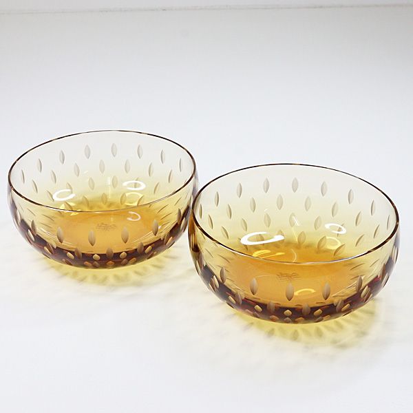 HERMES Crystal Bowl Set Of 2 Glass Bowl Sarah Da Bowl Tableware Diameter Approx