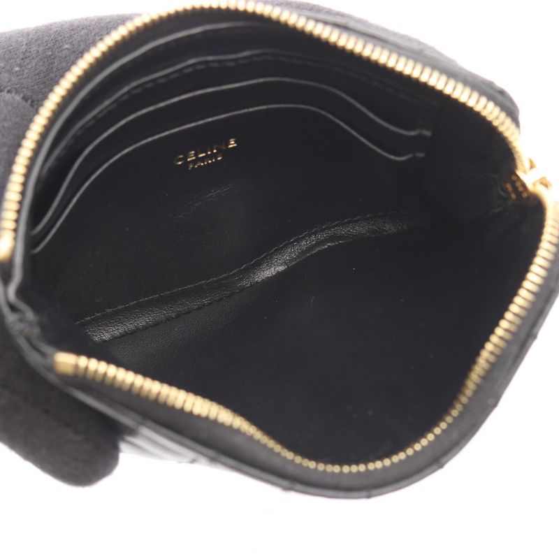 CELINE Coin Case Coin&card Pouch Ccharm 10b823bfl.38no Black Leather Ccharm