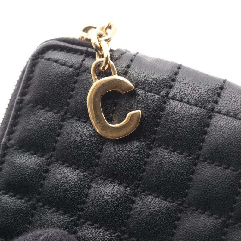 CELINE Coin Case Coin&card Pouch Ccharm 10b823bfl.38no Black Leather Ccharm