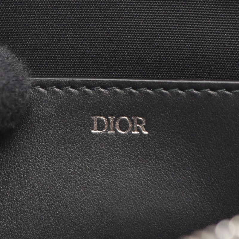 DIOR Second Bag Clutch Bag Black Czech Legre Leather Clutch Bag Men's Used A