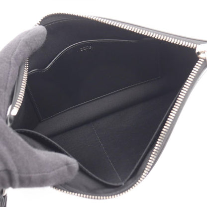 DIOR Second Bag Clutch Bag Black Czech Legre Leather Clutch Bag Men's Used A