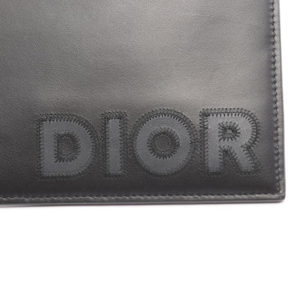 DIOR Second Bag Clutch Bag Black Czech Legre Leather Clutch Bag Men's Used A