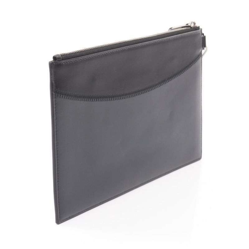 DIOR Second Bag Clutch Bag Black Czech Legre Leather Clutch Bag Men's Used A