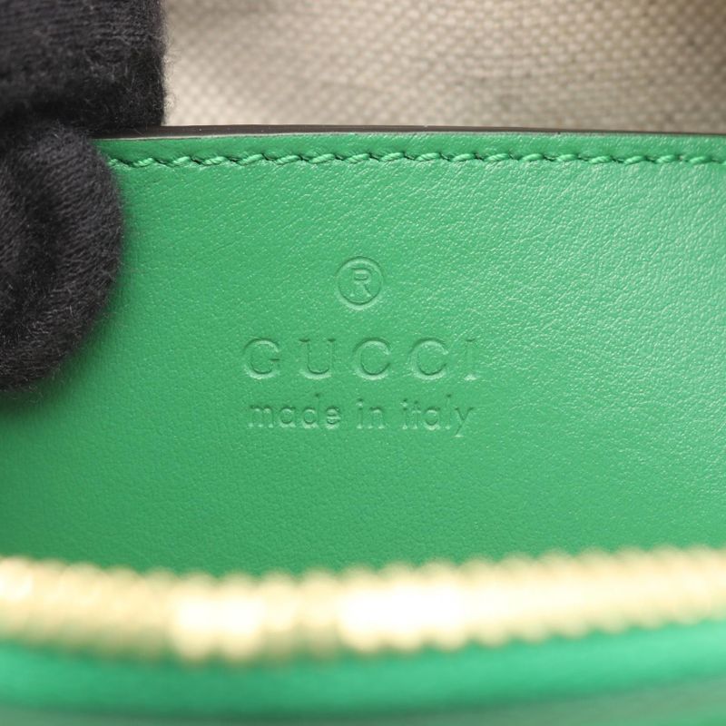 GUCCI Handbag Ggmatelasse 702251 Green Leather Ggmatelasse 2way Handbag Ladies