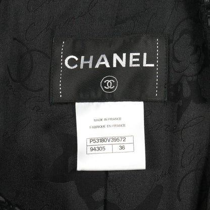CHANEL Coco Mark Button P53180v39572 Black Other Coat Ladies Used A