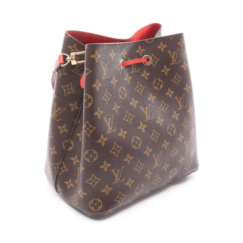 Louis Vuitton Shoulder Bag Neonoe M44021 Coquelico PVC Coating Canvas Leather