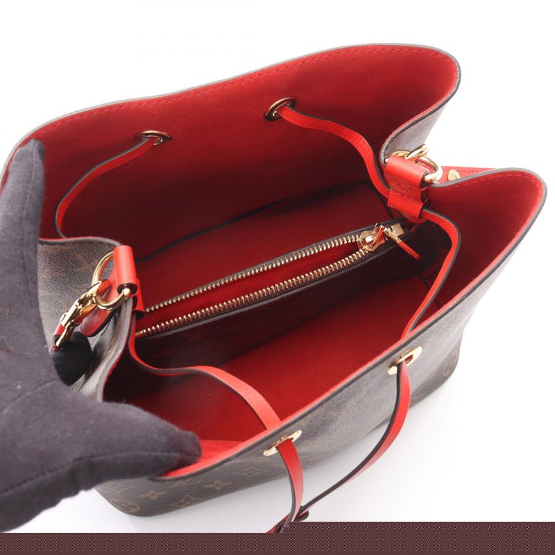 Louis Vuitton Shoulder Bag Neonoe M44021 Coquelico PVC Coating Canvas Leather
