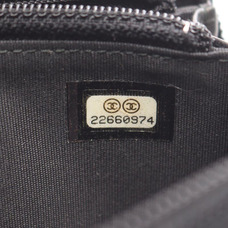 CHANEL Round Wallet Beautiful CHANEL Zip Wallet A80566 Black Leather Beautiful