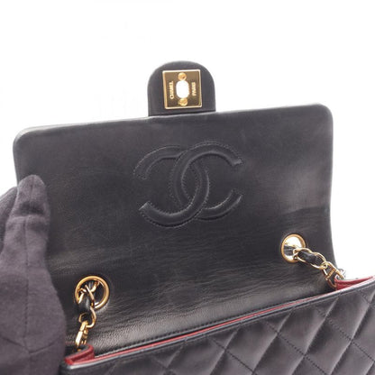 CHANEL Shoulder Bag Mini Matelasse 20 Black Lambskin (sheep Leather) Mini