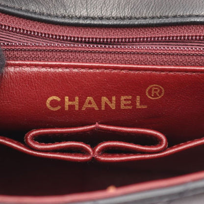 CHANEL Shoulder Bag Mini Matelasse 20 Black Lambskin (sheep Leather) Mini