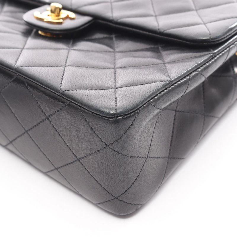 CHANEL Shoulder Bag Mini Matelasse 20 Black Lambskin (sheep Leather) Mini