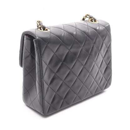 CHANEL Shoulder Bag Mini Matelasse 20 Black Lambskin (sheep Leather) Mini