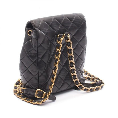 CHANEL Rucksack Sac Backpack Matelasse Black Lambskin (sheep Leather) Matelasse