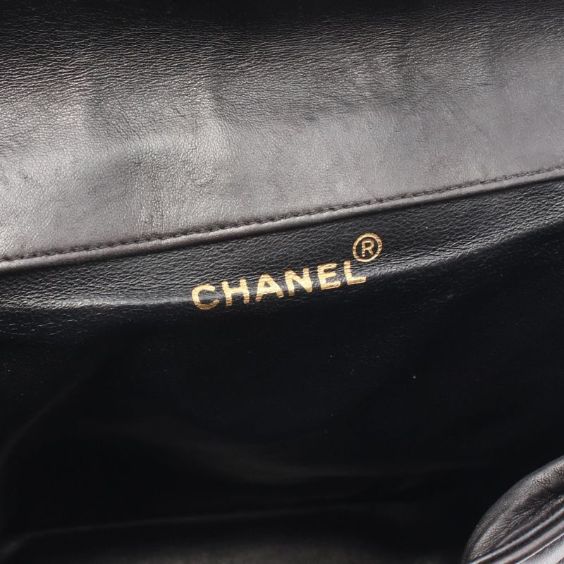 CHANEL Rucksack Sac Backpack Matelasse Black Lambskin (sheep Leather) Matelasse