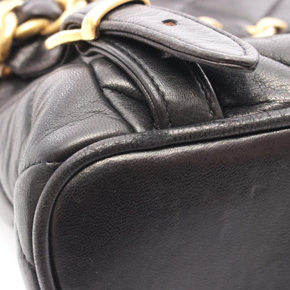 CHANEL Rucksack Sac Backpack Matelasse Black Lambskin (sheep Leather) Matelasse