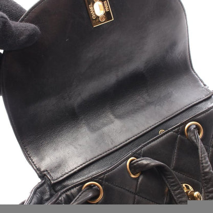 CHANEL Rucksack Sac Backpack Matelasse Black Lambskin (sheep Leather) Matelasse