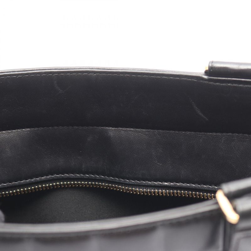 CHANEL Tote Bag Chocolate Bar Black Lambskin (sheep Leather) Choco Bar Tote Bag
