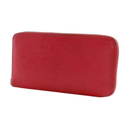 HERMES Azap Silk In Long Vo-epson Red N Women's Long Wallet