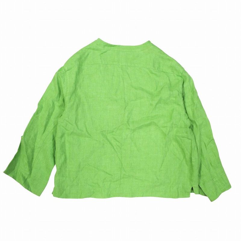 CHANEL 96P P07001v04682 Linen Jacket One Piece Setup Stand Collar - 42 L