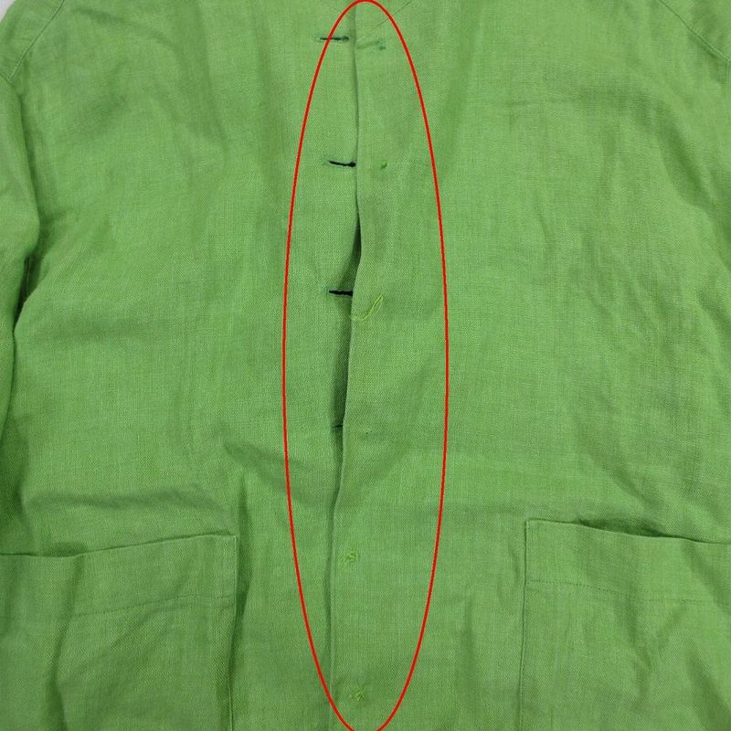 CHANEL 96P P07001v04682 Linen Jacket One Piece Setup Stand Collar - 42 L