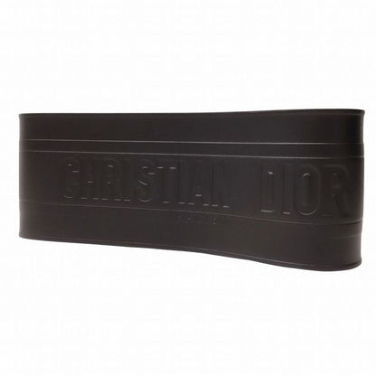 Christian DIOR Logo Belt Corset Leather Double Waist Gold Hardware Women's TNT