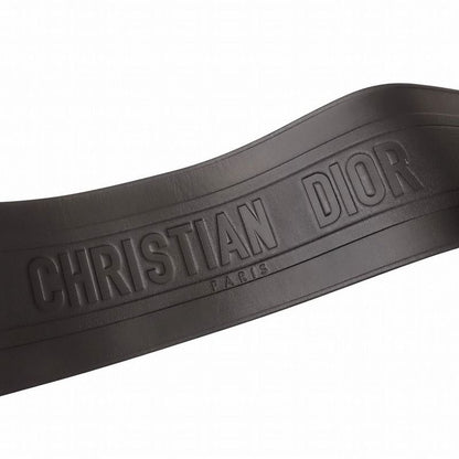 Christian DIOR Logo Belt Corset Leather Double Waist Gold Hardware Women's TNT