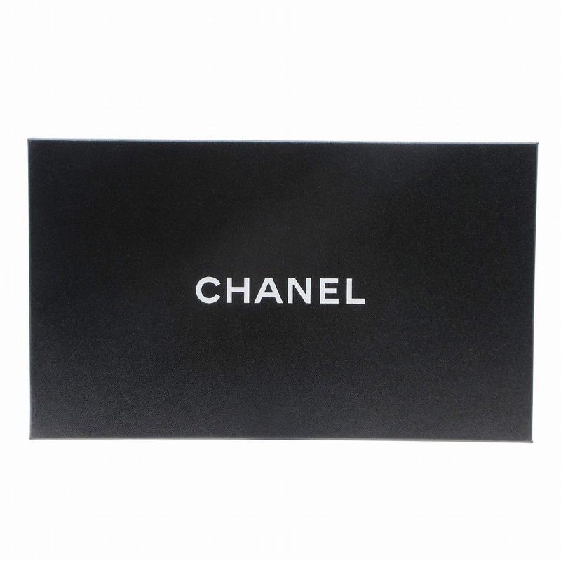 CHANEL Coco Mark Flat Shoes G33411 18P Black Size 34.5c 21.5cm (8.46in) Women's