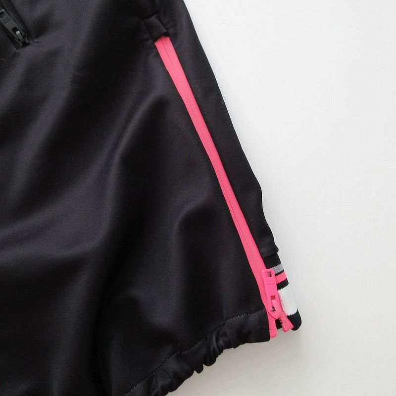 PRADA 19SS Neon Back Logo Sleeveless Long Parka Outerwear Black Size XS Men's