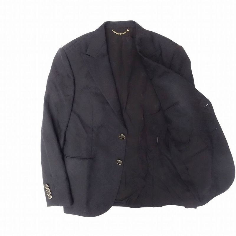 25aw Louis Vuitton Pont Neuf Single Breasted Evening Jacket Monogram 48 Black
